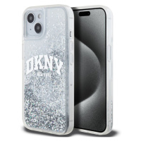 DKNY Liquid Glitter Arch Logo Zadný Kryt pre iPhone 14 Transparent