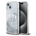 DKNY Liquid Glitter Arch Logo Zadný Kryt pre iPhone 14 Transparent