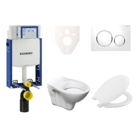 Cenovo zvýhodnený závesný WC set Geberit na zamurovanie + WC S-Line S-line Pro 110.302.00.5NR4