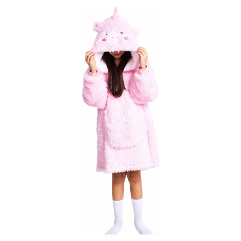 Cozy Noxxiez CH325 Jednorožec - hrejivá televízna mikinová deka s kapucňou pre deti 7-12 r