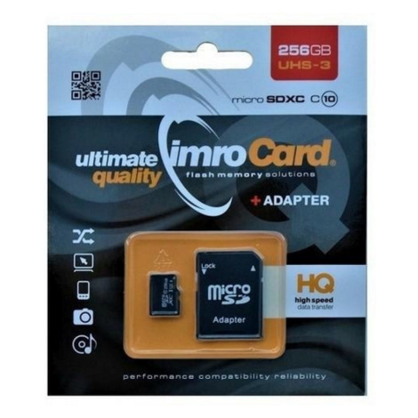Pamäťová karta Imro microSDXC 256 GB 85 MB/s/43 MB/s + adaptér