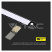 Nábytkové nabíjateľné LED svietidlo so senzorom 2,5W 260lm 4000K čierne VT-8142 (V-TAC)