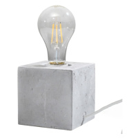 Svetlosivá stolová lampa (výška 10 cm) Gabi – Nice Lamps