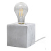 Svetlosivá stolová lampa (výška 10 cm) Gabi – Nice Lamps