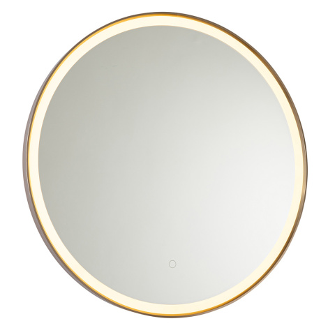 Kúpeľňové zrkadlo ružové zlato 70 cm vrátane LED s dotykovým stmievačom - Miral QAZQA