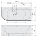 Polysan Polysan, VIVA R MONOLITH asymetrická vaňa 170x75x60cm, biela, 78119M