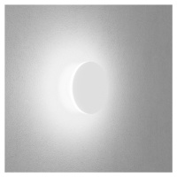 Egger LED nástenné svietidlo Orbit, biele, Ø 12,5 cm, hliník, 2 700 K