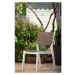 Biela/hnedá plastová záhradná stolička Harmony – Keter