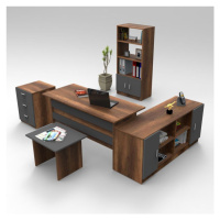 Kancelársky nábytok set, farba orech a antracit