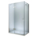 MEXEN/S - Roma sprchovací kút 70x80, kyvný, číre sklo, chróm + vanička 854-070-080-01-00-4010