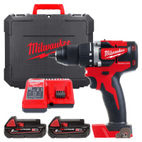 MILWAUKEE M18CBLDD-202C M18 Aku vŕtačka bez príklepu - kompaktná 4933464317