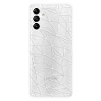 Odolné silikónové puzdro iSaprio - Abstract Triangles 03 - white - Samsung Galaxy A04s
