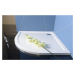 POLYSAN - SERA sprchová vanička z liateho mramoru, štvrťkruh 80x80cm, R550, biela 40511