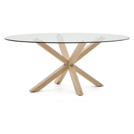 Jedálenský stôl so sklenenou doskou 100x200 cm Argo – Kave Home