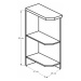 KONDELA Sicilia D25PZ L dolná kuchynská skrinka biela