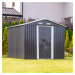 NABBI Toolster plechový záhradný domček 312x257x202 cm sivá