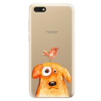 Odolné silikónové puzdro iSaprio - Dog And Bird - Huawei Honor 7S