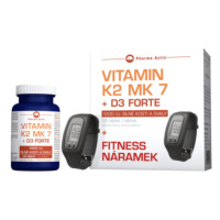 PHARMA ACTIV Vitamín K2 MK 7 + D3 forte 100 + 25 tabliet ZADARMO + Fitness náramok