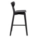Čierne barové stoličky z kaučukového dreva v súprave 2 ks 105 cm Roxby – Actona
