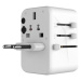 Cestovný adaptér FIXED pre EÚ, UK a USA/AUS, s 3xUSB-C a 2xUSB výstupom, GaN, PD 65W, biely