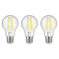 LED filament E27 3,8W 3000K 806lm číra súprava 3ks