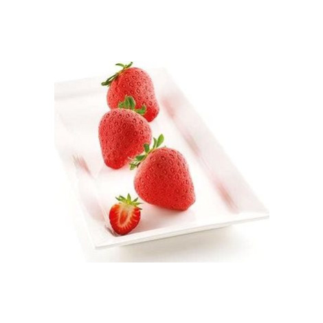 Silikomart Silikónová forma na pečenie na mini tortičky Silikomart Fragola E Panna 6 ks – jahody