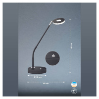 Stolná LED lampa Dent stmievateľná CCT 6 W, čierna