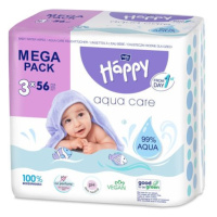 3x Bella Happy Baby Obrúsky vlhčené mega pack Aqua care 56 ks