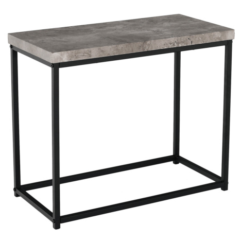 Príručný stolík, čierna/betón, TENDER Tempo Kondela