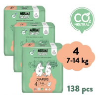 MUUMI BABY 4 Maxi 7–14 kg mesačné balenie eko plienok 138 ks