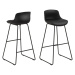 Dkton Dizajnová barová stolička Alphonse, čierna
