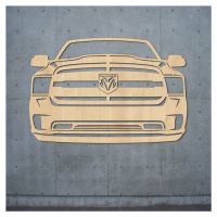 Drevený obraz auta na stenu - Dodge Ram