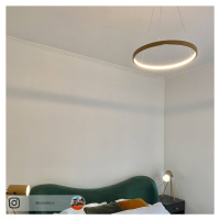 Závesné LED svietidlo Circle, zlatá, Ø 39 cm