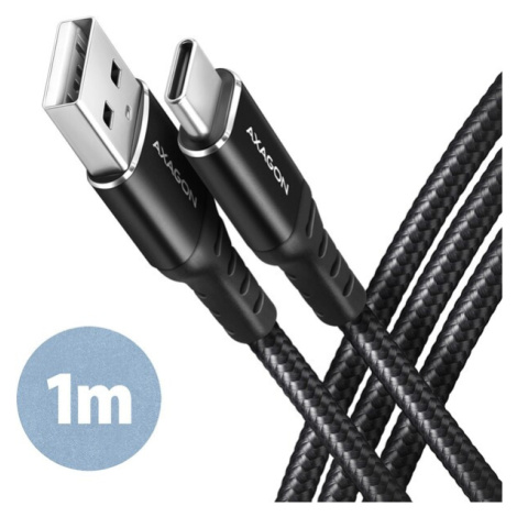 AXAGON BUCM-AM10AB kábel USB-C - USB-A 1m čierny