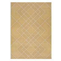 Žltý vonkajší koberec Universal Hibis Geo, 135 x 190 cm
