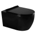 MEXEN/S - Carmen Závesná WC misa vrátane sedátka s slow-slim, z duroplastu, čierna matná 3088018