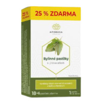 APOROSA Bylinné pastilky s skorocelom 24 pastiliek