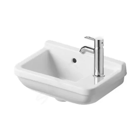 DURAVIT - Starck 3 Umývadielko, 400x260 mm, s prepadom, s otvorom na batériu vpravo, biela 07514