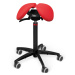 Sedlová stolička SALLI Swing Farba čalúnenia: Koža - PQ červená #05011/PQ, Výška postavy: Vysoká