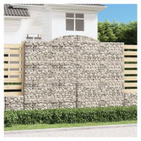 vidaXL Oblúkový gabionový kôš 4 ks 300x50x220/240cm pozinkované železo