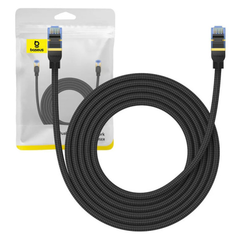 Kábel  Baseus Braided network cable cat.7 Ethernet RJ45, 10Gbps, 3m (black)