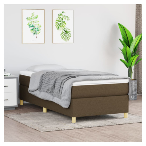 vidaXL Rám na boxspring posteľ tmavohnedý látka 140x190 cm