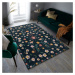 Tmavomodrý prateľný koberec 170x240 cm MATCH NORDIC FLORAL – Flair Rugs