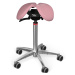 Sedlová stolička SALLI Swing Farba čalúnenia: Syntetická koža - ružová #9573, Výška postavy: Níz