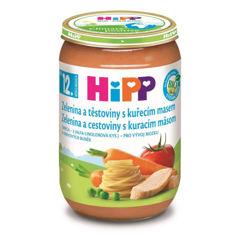 HiPP BIO Zelenina a cestoviny s kuracím mäsom od 12. mesiaca 220 g