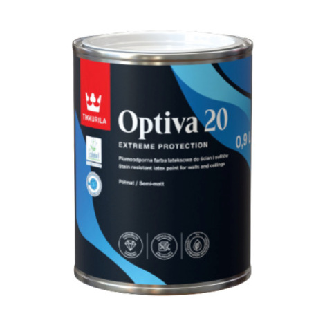 Tikkurila OPTIVA 20 SEMI MATT - Polomatná umývateľná farba TVT F339 - tutu 0,9 l