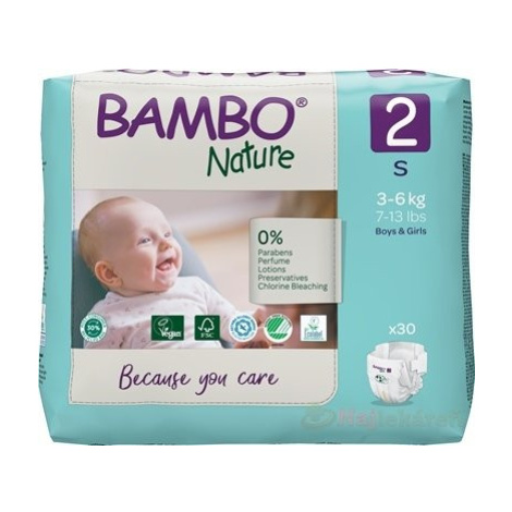 BAMBO 2 (3-6 kg) detské plienky priedušné 30 ks