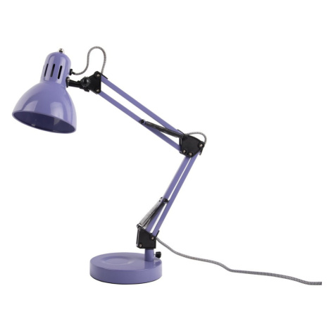 Fialová stolová lampa s kovovým tienidlom (výška 52 cm) Funky Hobby – Leitmotiv
