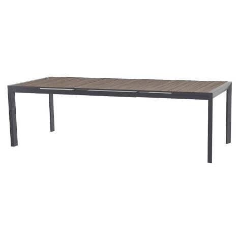 DEOKORK Hliníkový stôl LIVORNO 214/274x110 cm (antracit)