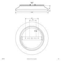 EVN Catino LED stropné svietidlo, CCT, 40 cm